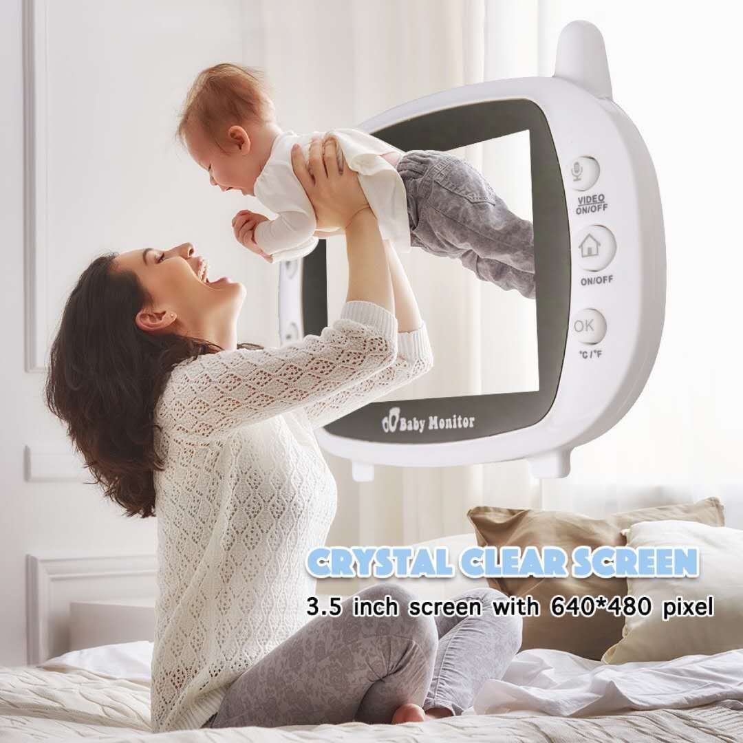 SP850 Trådlös Video Baby Monitor 3,5 tum LCD 2-vägs audio och nattvision för trygg baby- och hemövervakning