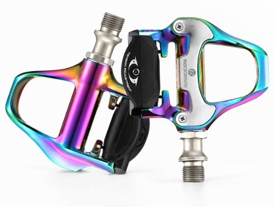 ROCKBROS SPD-SL landsvägscykelpedaler ultralätt aluminium självlåsande cykelpedaler för förbättrad stabilitet