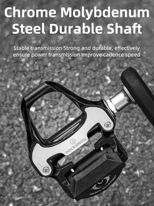 ROCKBROS SPD-SL landsvägscykelpedaler ultralätt aluminium självlåsande cykelpedaler för förbättrad stabilitet