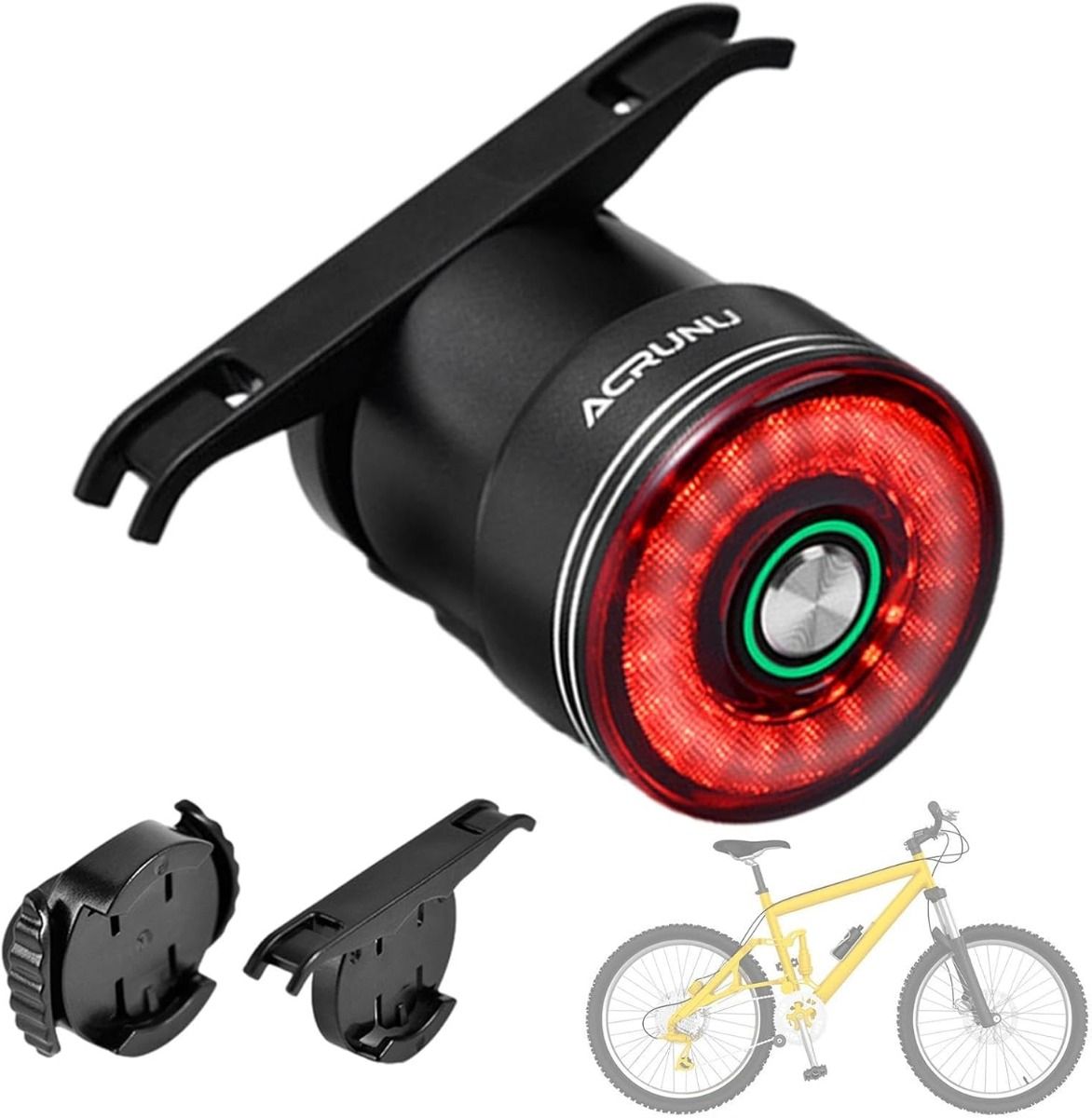 Smart Cykelbaklampa med Bromsinduktion – Vattentät, USB-laddningsbar LED-lampa för Cykelsäkerhet