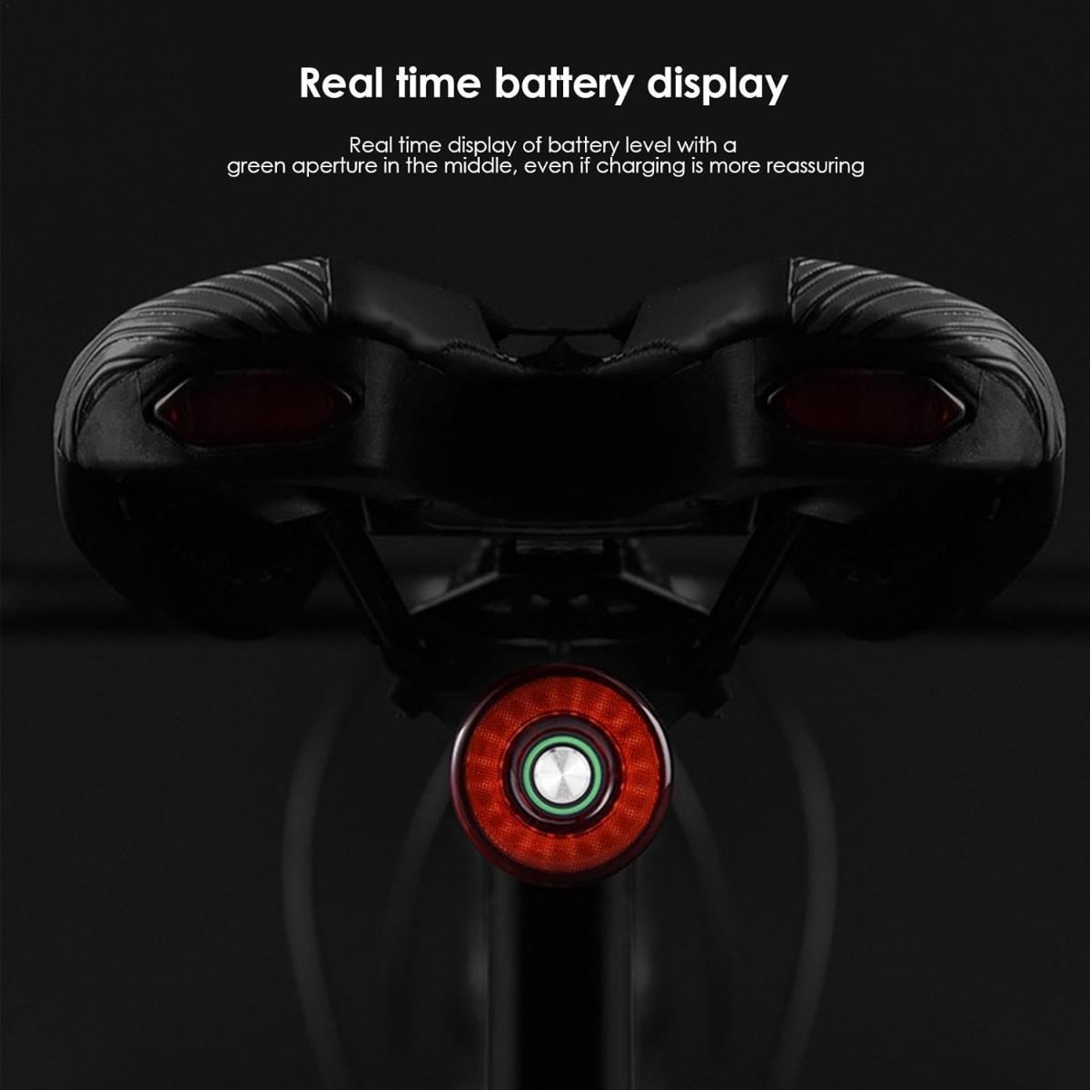 Smart Cykelbaklampa med Bromsinduktion – Vattentät, USB-laddningsbar LED-lampa för Cykelsäkerhet