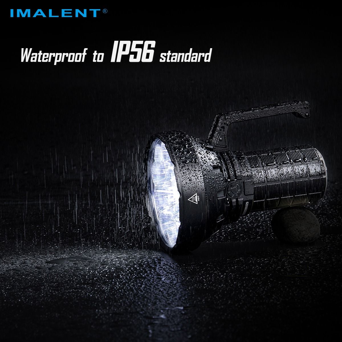 IMALENT SR16: Kraftfull uppladdningsbar LED-ficklampa, 55000 lumen, 1715m lång räckvidd!