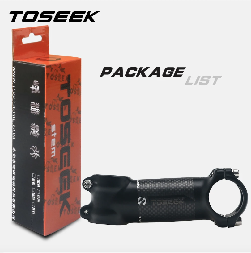 TOSEEK MTB styrstam 28.6mm justerbar vinkel lättvikt aluminium och kolfiber för cykelentusiaster