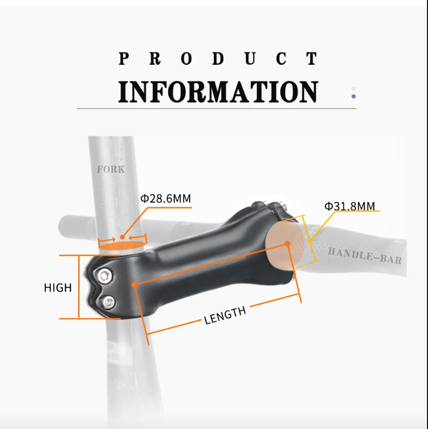 TOSEEK MTB styrstam 28.6mm justerbar vinkel lättvikt aluminium och kolfiber för cykelentusiaster