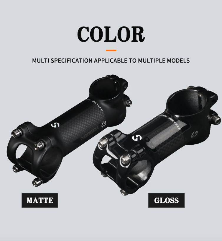 TOSEEK MTB styrstam 28.6mm justerbar vinkel lättvikt aluminium och kolfiber för cykelentusiaster