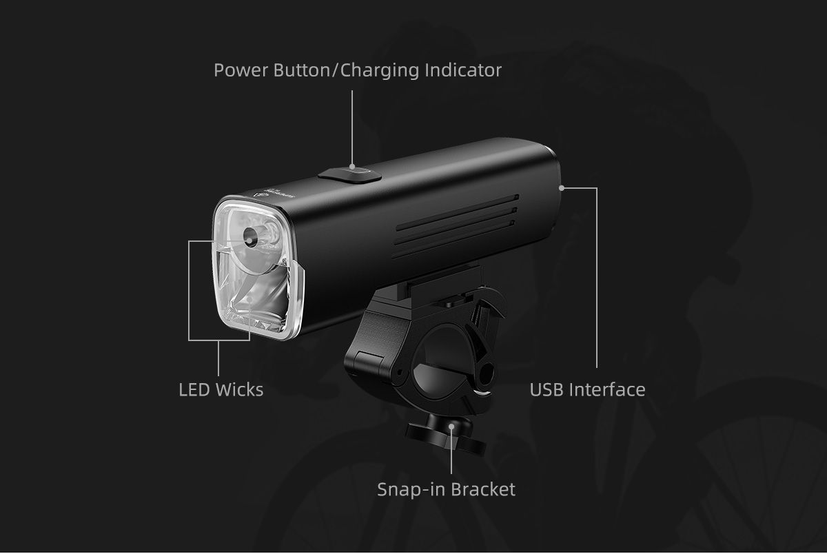 SUPERFIRE BL12 20W Dubbellampa Cykelframljus Set USB Laddningsbar 4800mAh LED Strålkastare Utomhus Camping Vandring Cykellampa