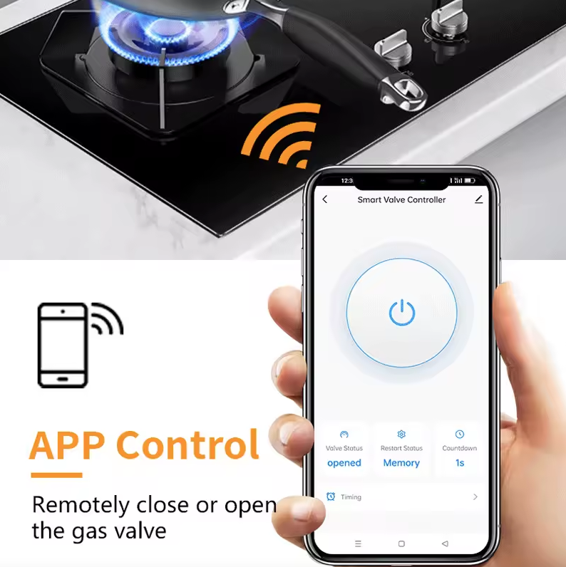 Tuya WiFi vattenventil gasavstängningskulventil timer smart kranstyrenhet fjärrmanipulator stöd