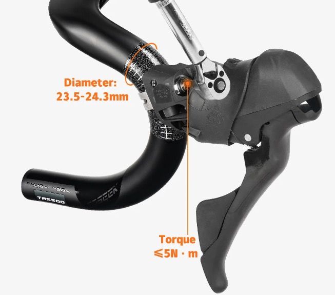 TOSEEK TR5500 Styre för landsvägscykel – lätt, helt i kolfiber, styrstam med aerodynamisk design och matt svart finish