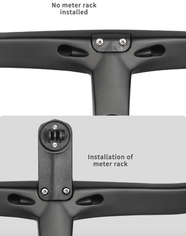 TOSEEK TR5500 Styre för landsvägscykel – lätt, helt i kolfiber, styrstam med aerodynamisk design och matt svart finish
