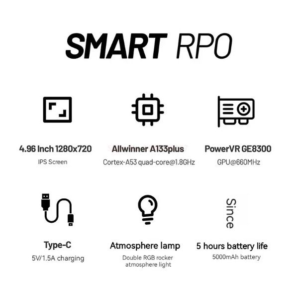 Trimui Smart Pro Vintage Spelkonsol 4.96 tums HD IPS-skärm Bärbart spelande för alla åldrar Nostalgisk och modern