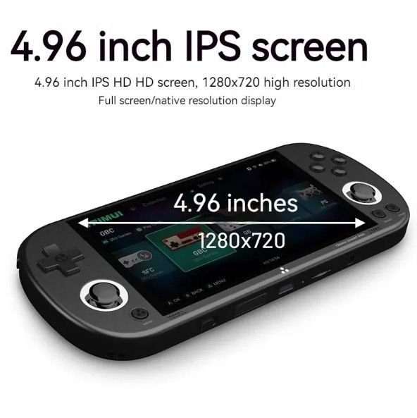 Trimui Smart Pro Vintage Spelkonsol 4.96 tums HD IPS-skärm Bärbart spelande för alla åldrar Nostalgisk och modern