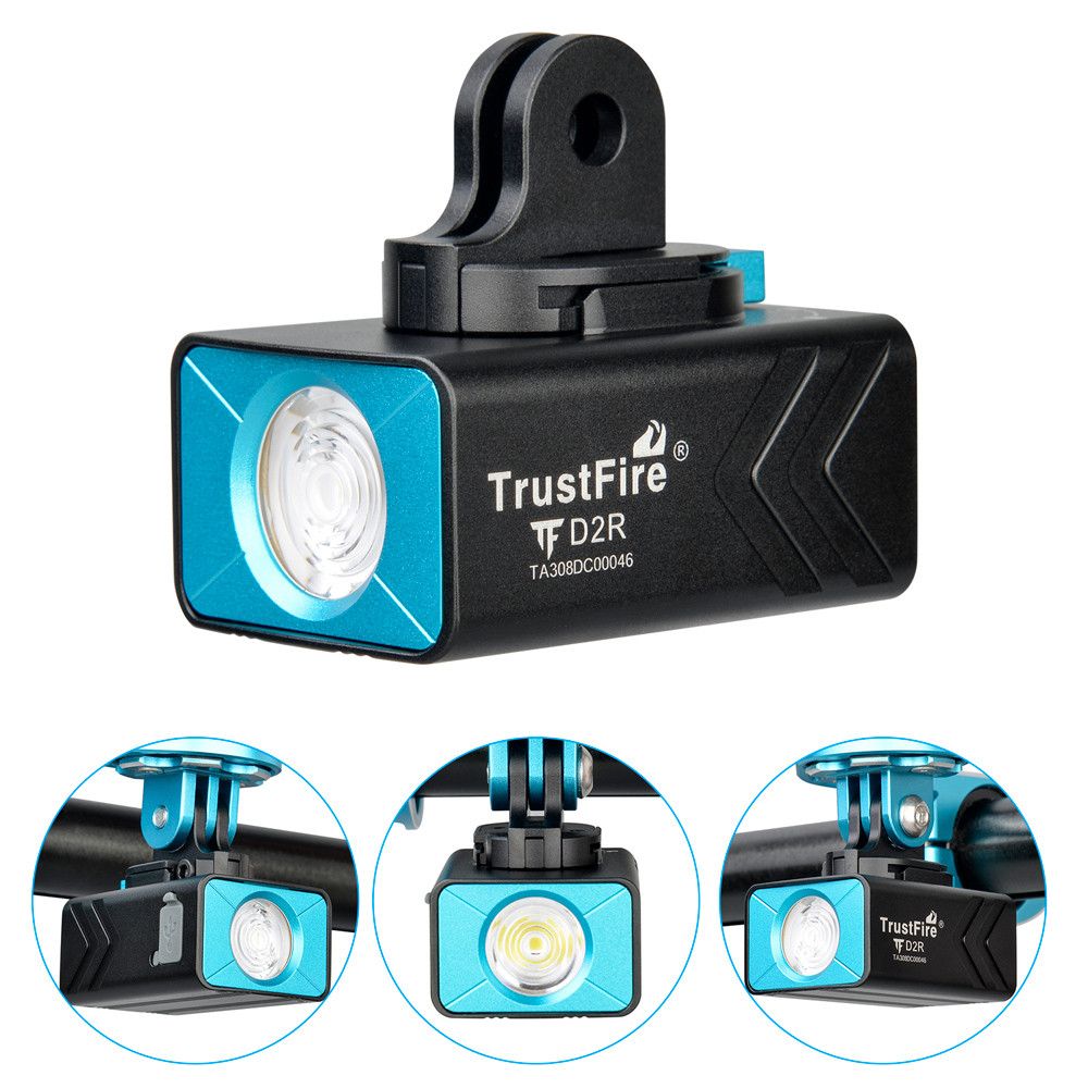 TrustFire D2R Cykelljus 450LM Vattentätt framljus Type-C laddningsbar cykellampa för säkerhet och synlighet