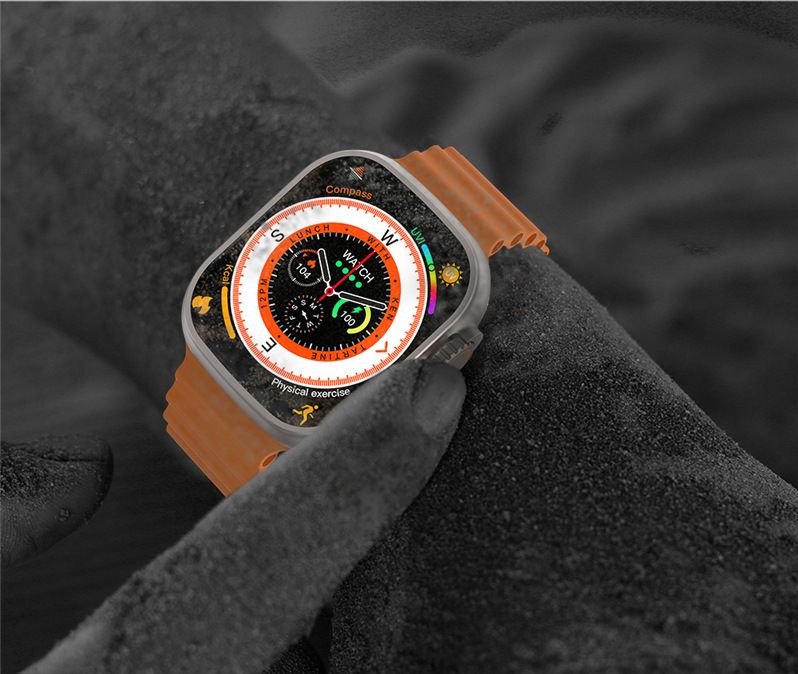 Smartklocka Ultra 9 49mm | Bluetooth-samtal, GPS, NFC | Vattentät Herr Smart Watch Ultra med kompass