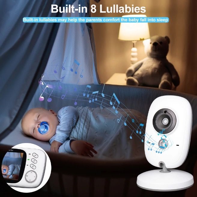 Upptäck modern teknik med VB603 Video Baby Monitor 24G för barnövervakning tvåvägsljud infraröd nattvision