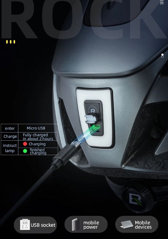 ROCKBROS cykelhjälm ultralätt design med integrerat LED-ljus magnetiska glasögon bekväm och säker