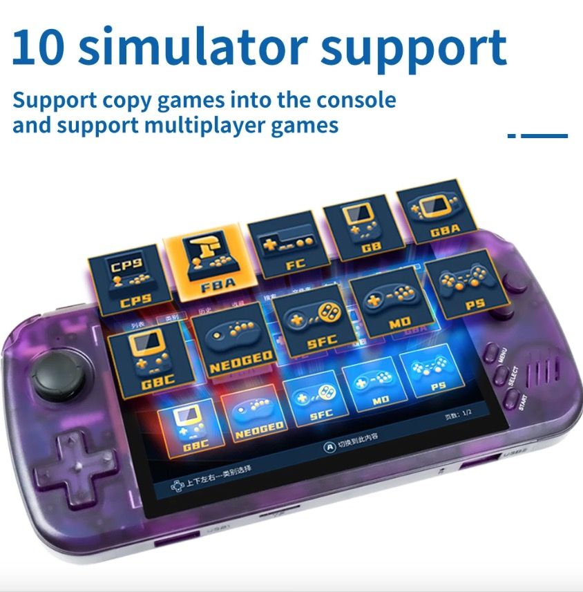 POWKIDDY X39pro handhållen videospelkonsol med 4,5-tums IPS-skärm PS1-stöd och trådbundna kontroller retrospel