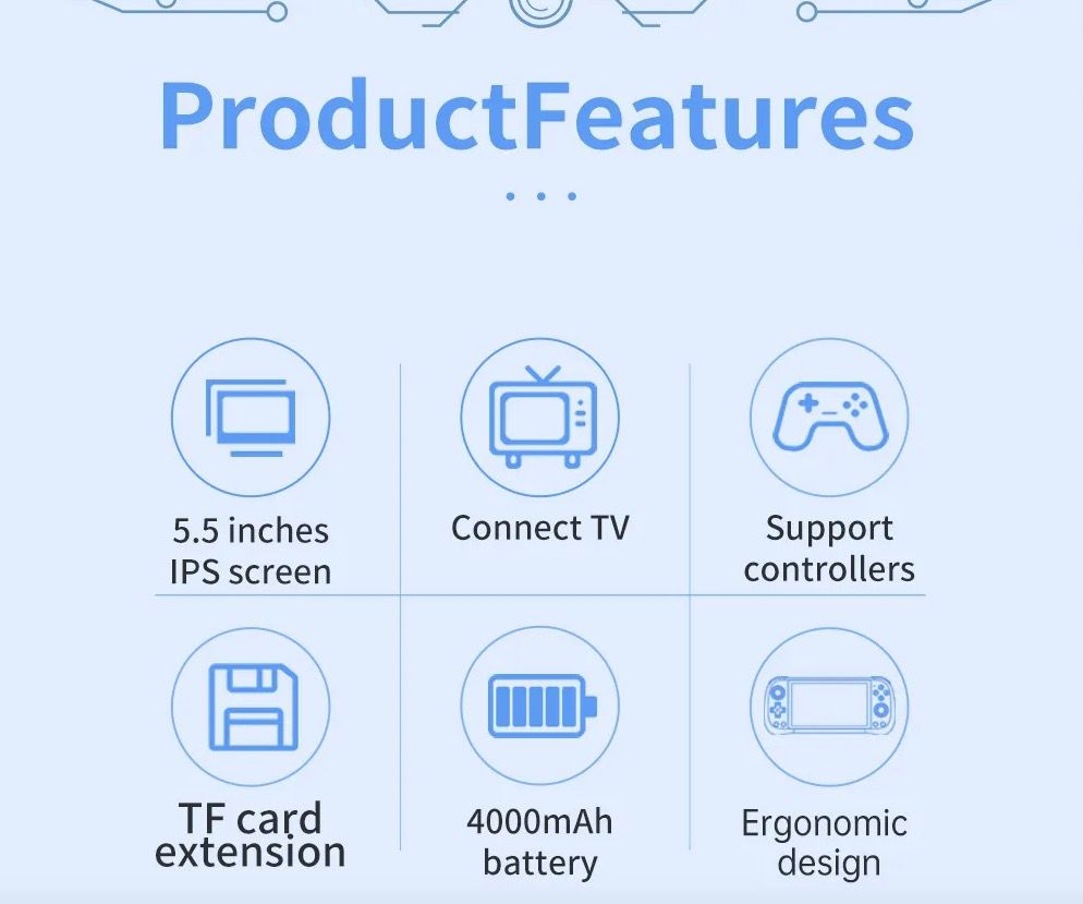 Upptäck POWKIDDY X55 handhållen spelkonsol för retrogaming med levande 5.5-tums IPS-skärm och kraftfull prestanda