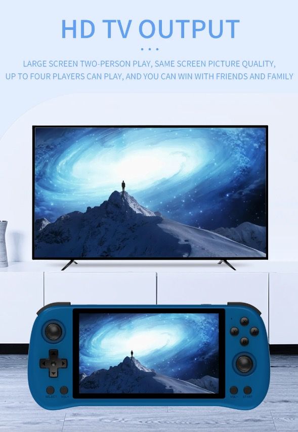 Upptäck POWKIDDY X55 handhållen spelkonsol för retrogaming med levande 5.5-tums IPS-skärm och kraftfull prestanda