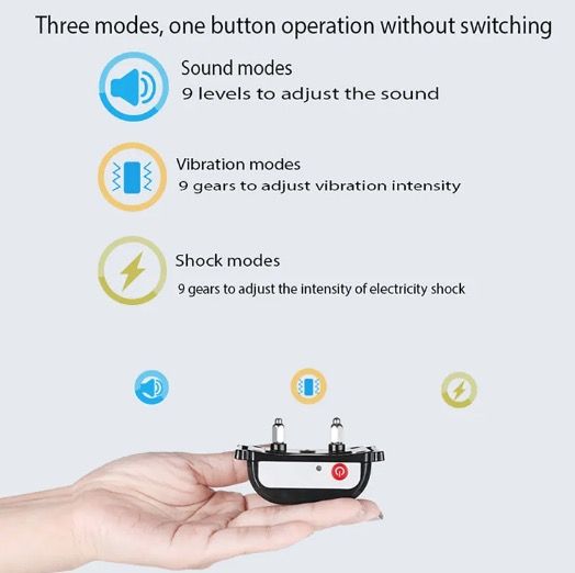 Trådlöst Elektroniskt Stängsel Smart Hundträningsenhet med Färgskärm 2-i-1 Anti-Skällande Elektrisk Stötkrage
