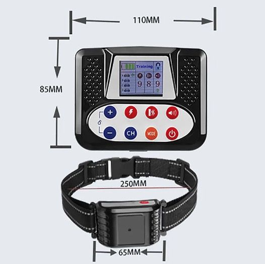 Trådlöst Elektroniskt Stängsel Smart Hundträningsenhet med Färgskärm 2-i-1 Anti-Skällande Elektrisk Stötkrage