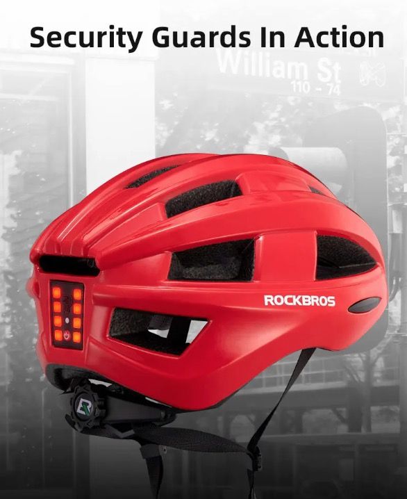 ROCKBROS Cykelhjälm LED Baklyse Ultralätt Design Laddningsbar Cykelsäkerhetsutrustning för Väg och MTB