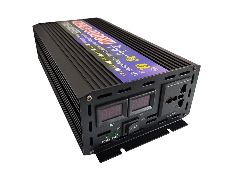 Ren sinusvåg omvandlare 2000W 3000W 4000W med LED display för känsliga enheter solenergi bil omvandlare